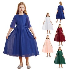 Kids Girls Pleated Chiffon