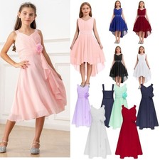 UK Kids Girls Dress Sleeveless